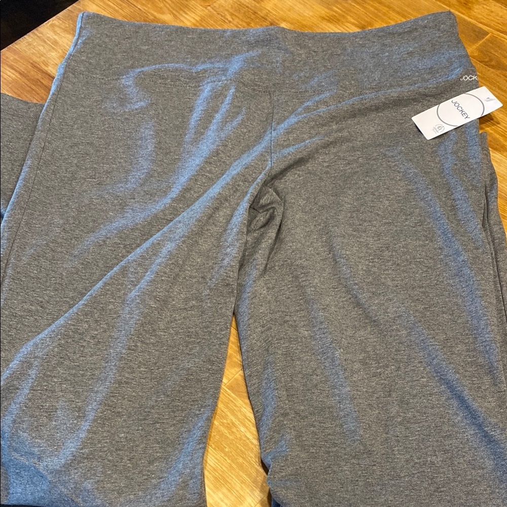 Jockey Gray Leggings Soft Knit Tapered Fit